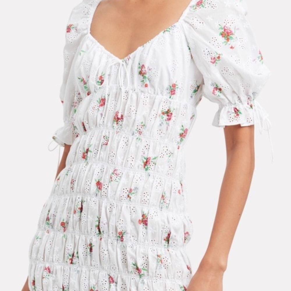 For love and lemons tarte eyelet floral mini dress